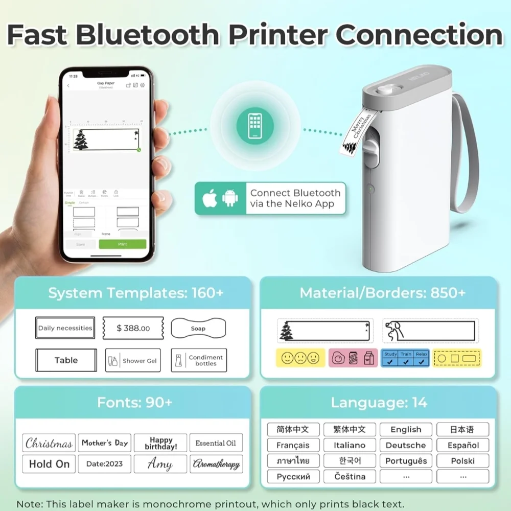 Nelko Bluetooth Label Maker